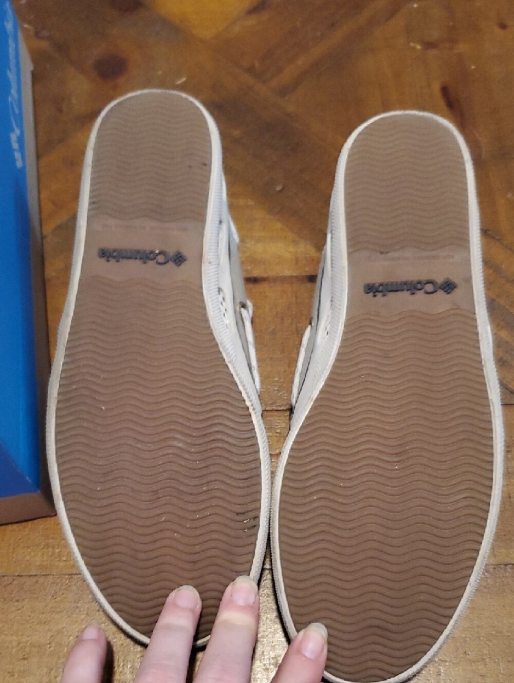Columbia Gray Suede Boat Loafers with Pink Insoles - Picture 4 of 4